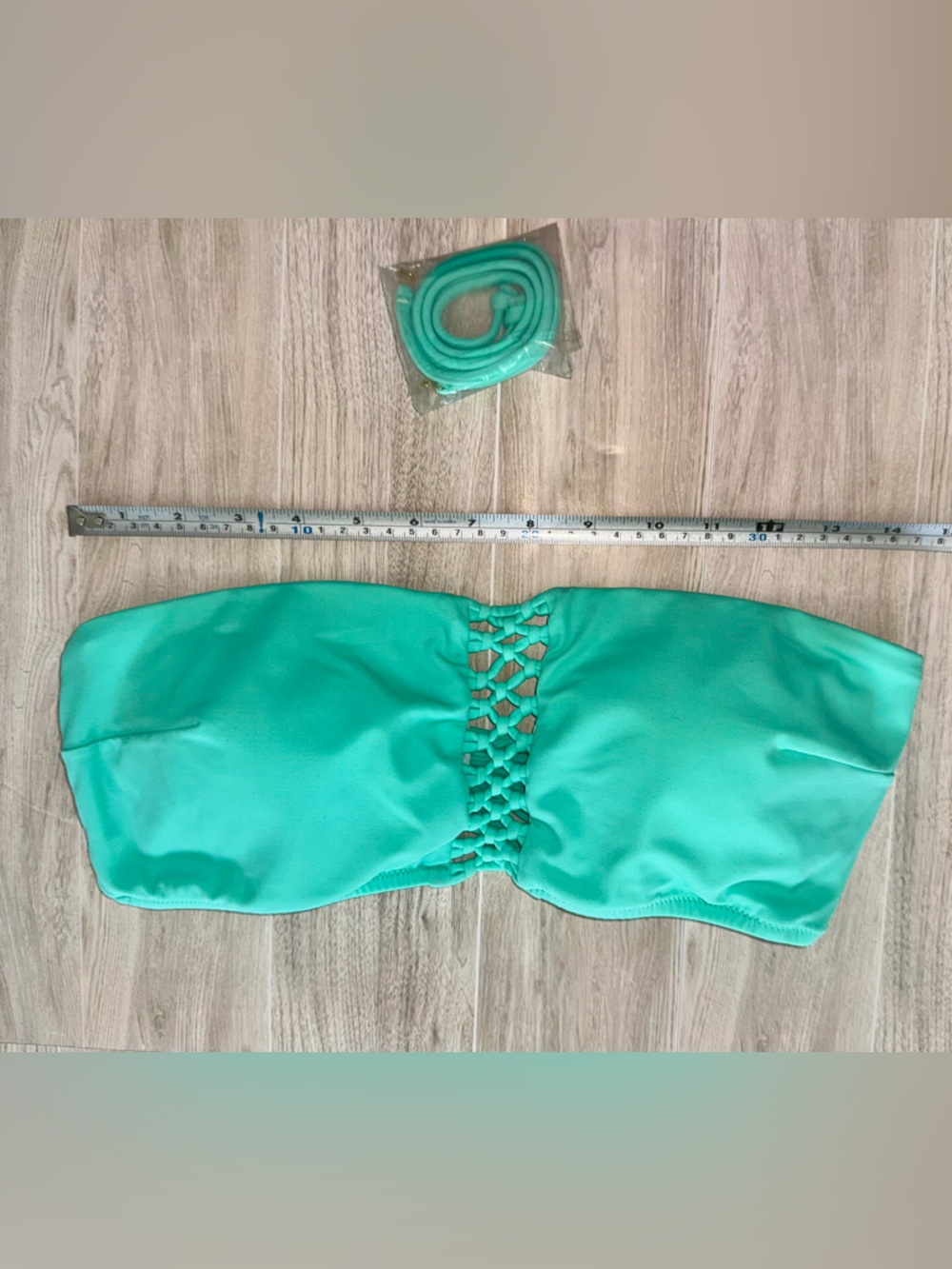 Victoria's Secret Mint Green Bandeau Lace-Up Bikini + FREE addition top! - Picture 15 of 16
